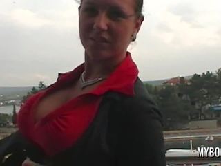 Busty honey Kora Kryk Naked on Public in Croatia: HD dirty video 23