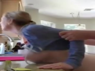 Fucking Mom in Kitchen, Free middle-aged xxx clip film a0